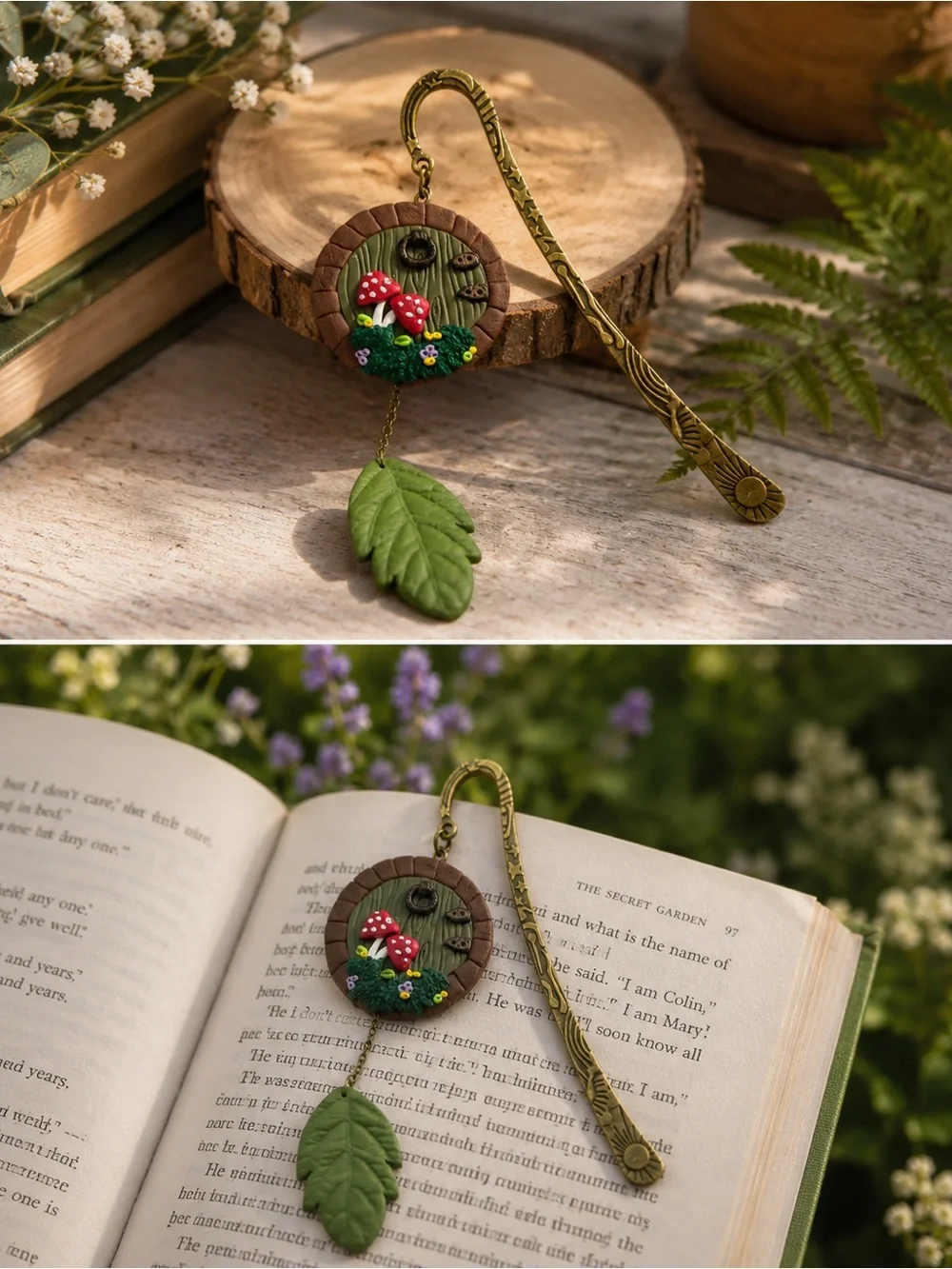 Polymer clay Bookmarks.